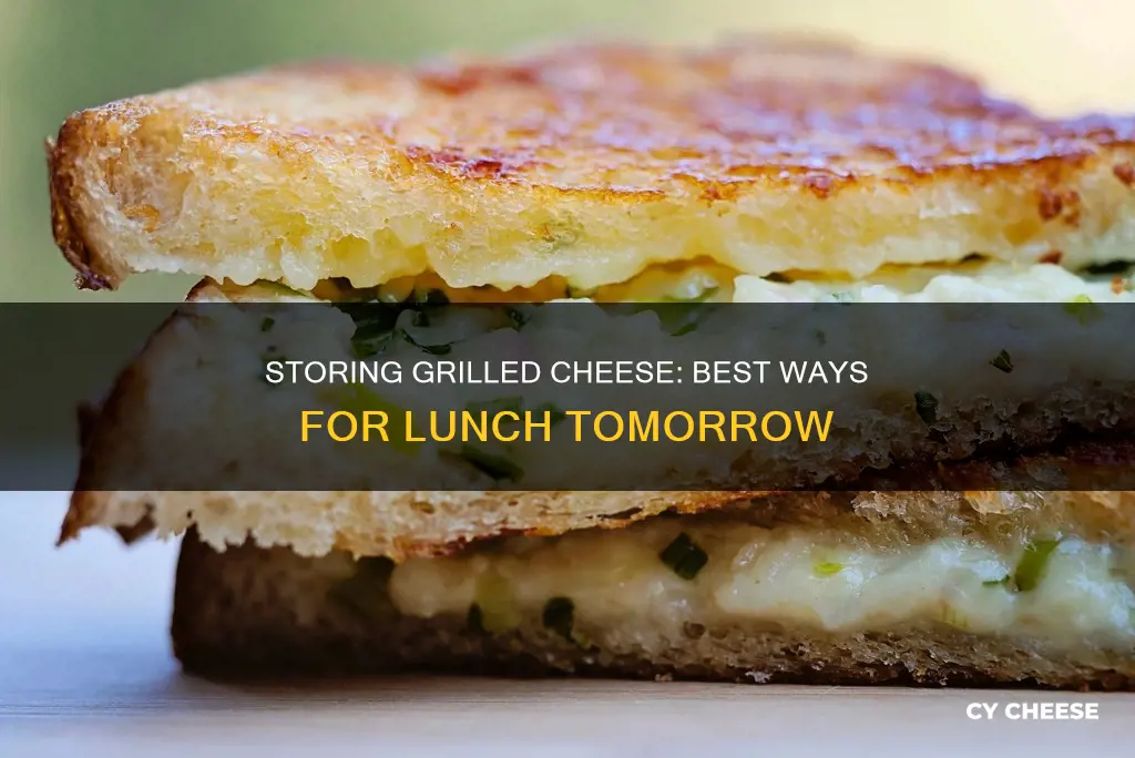 how to store grilled cheese for lunch