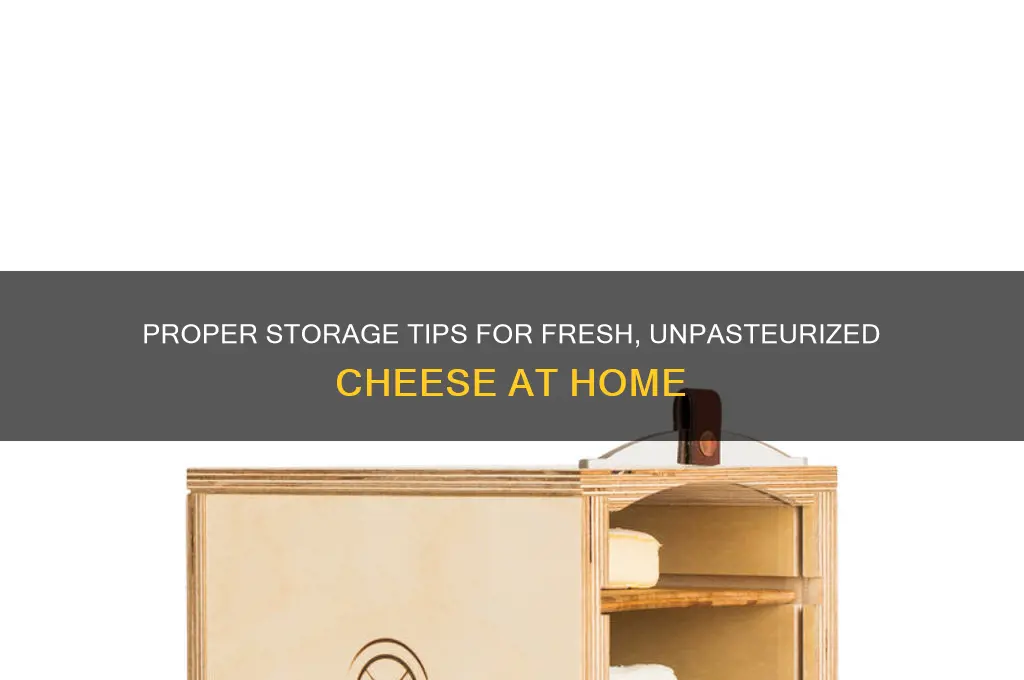 how to store unpasteurized cheese
