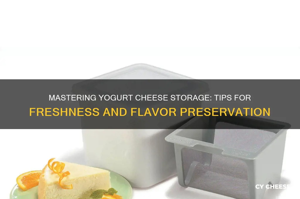 how to store yogurt cheese
