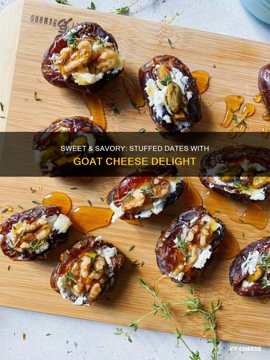 how to stuffed dates with goat cheese