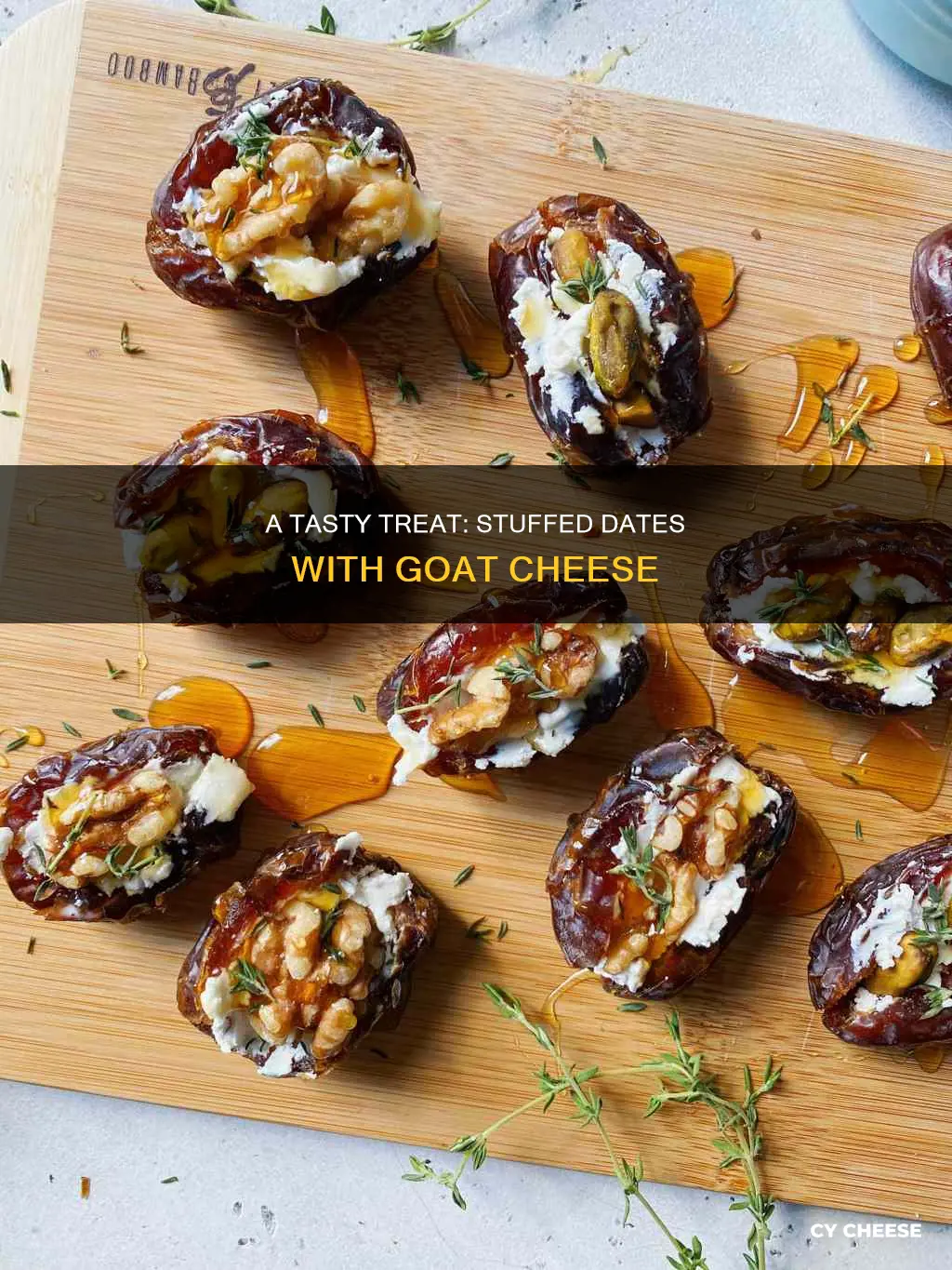 how to stuffed dates with goat cheese