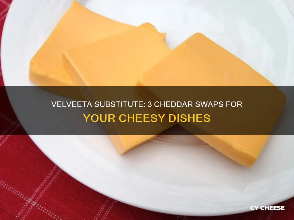 how to substitute cheddar cheese for velveeta