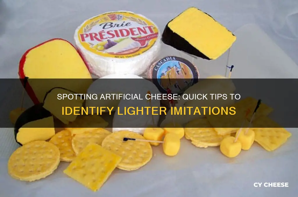 how to tell if cheese is artificial lighter