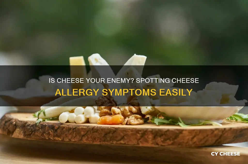 how to tell if your allergic to cheese