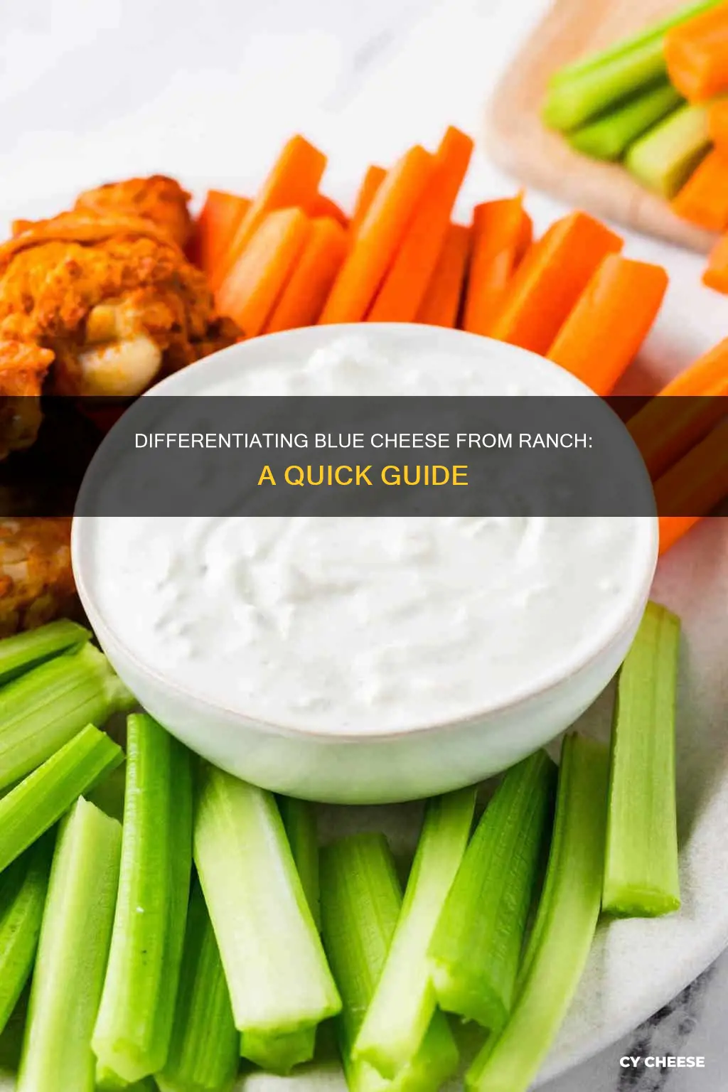 how to tell ranch from blue cheese