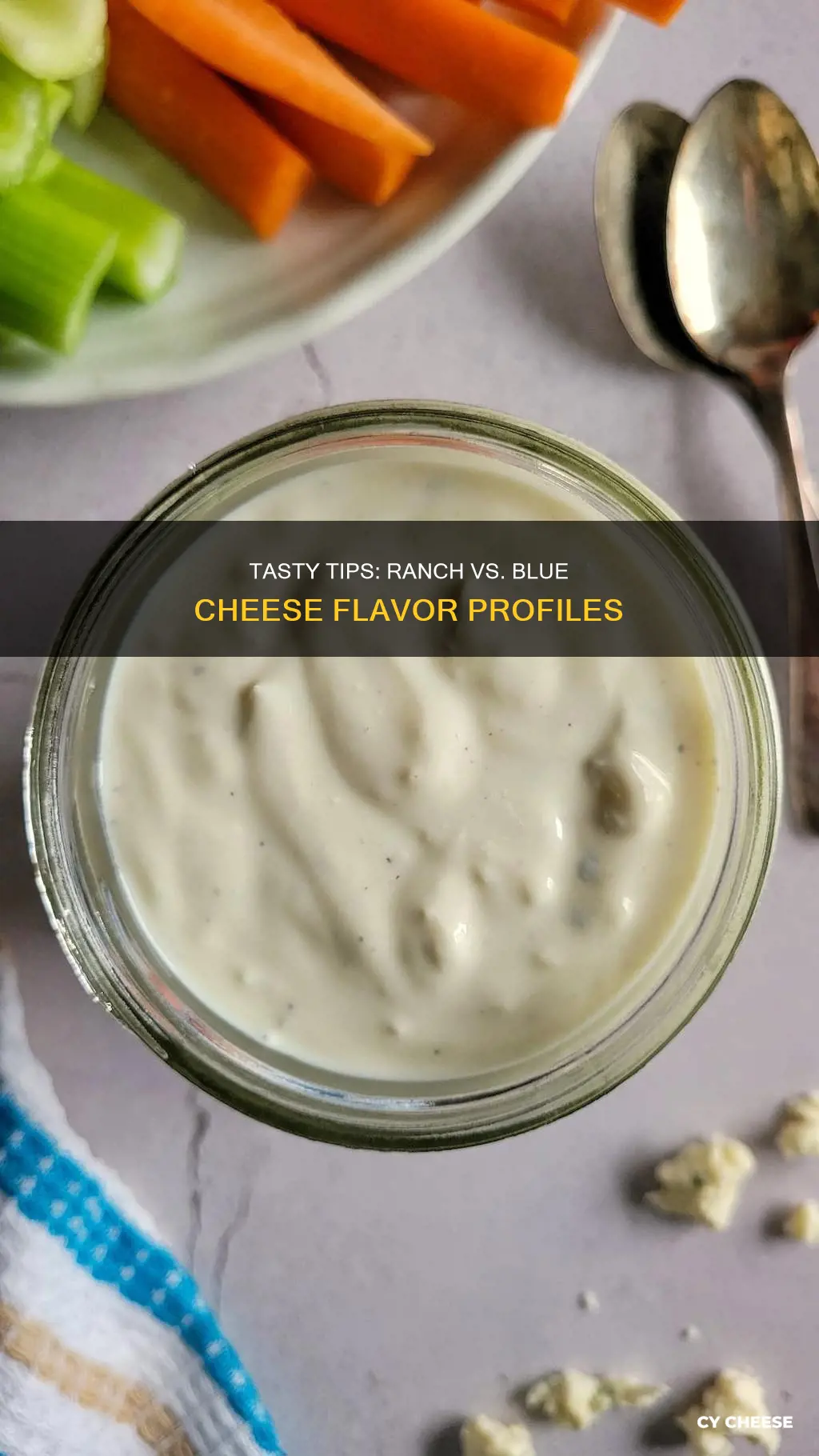 how to tell the difference between ranch and blue cheese