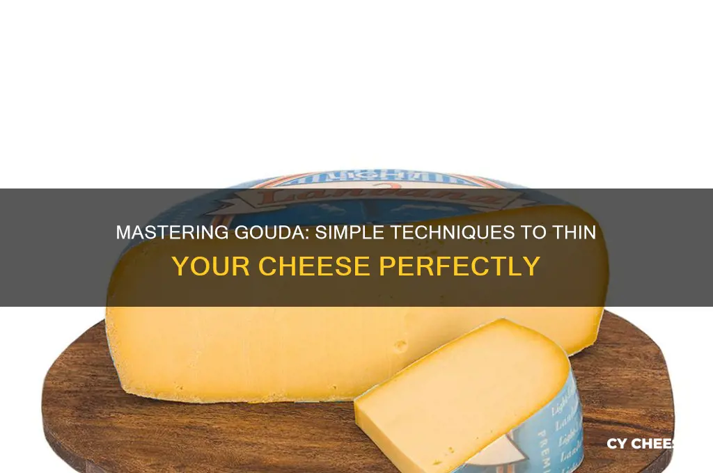 how to thin gouda cheese