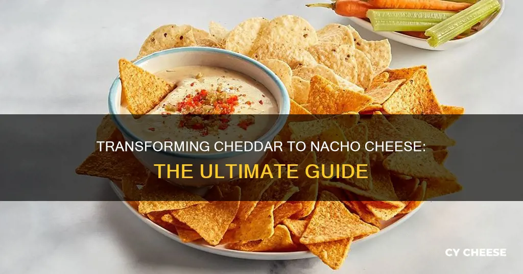 how to turn cheddar cheese into nacho cheese
