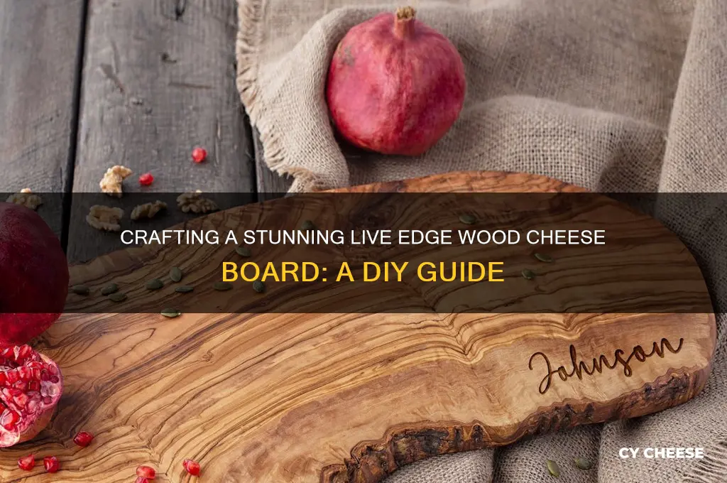 how to turn live edge wood into cheese board