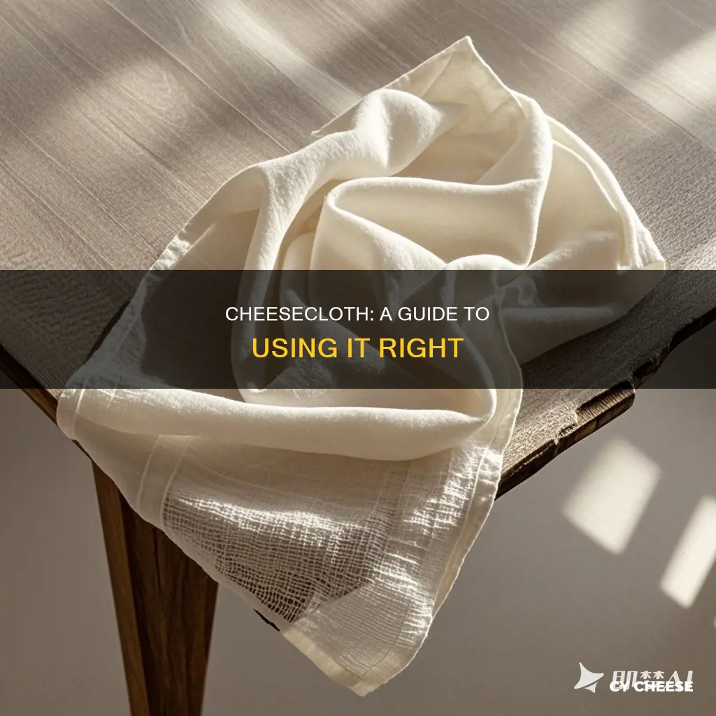 how to use a cheese cloth