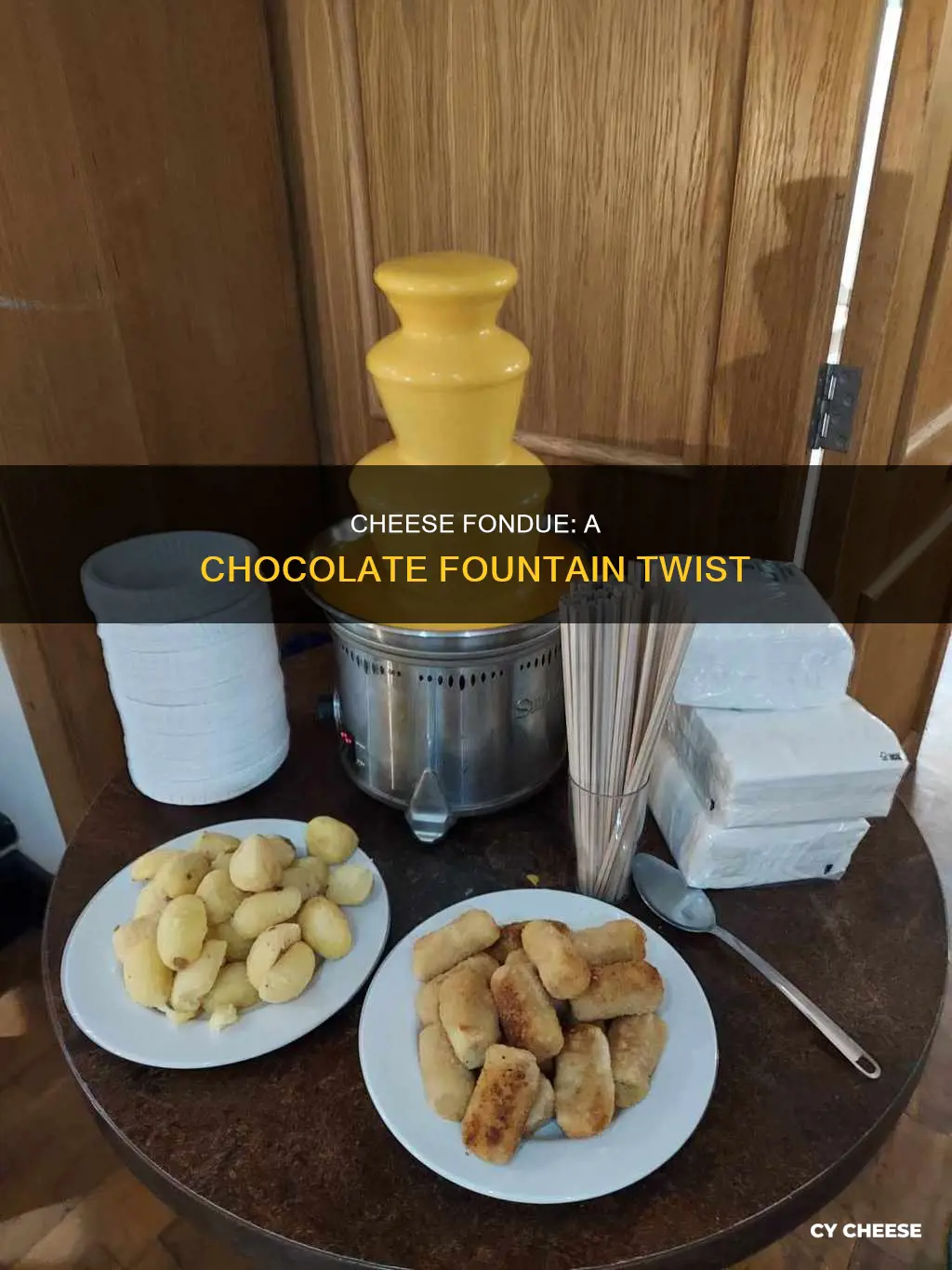 how to use cheese in a chocolate fountain