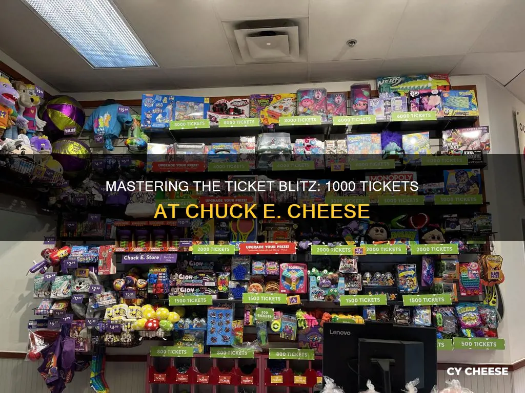 how to win 1000 tickets at chuck e cheese