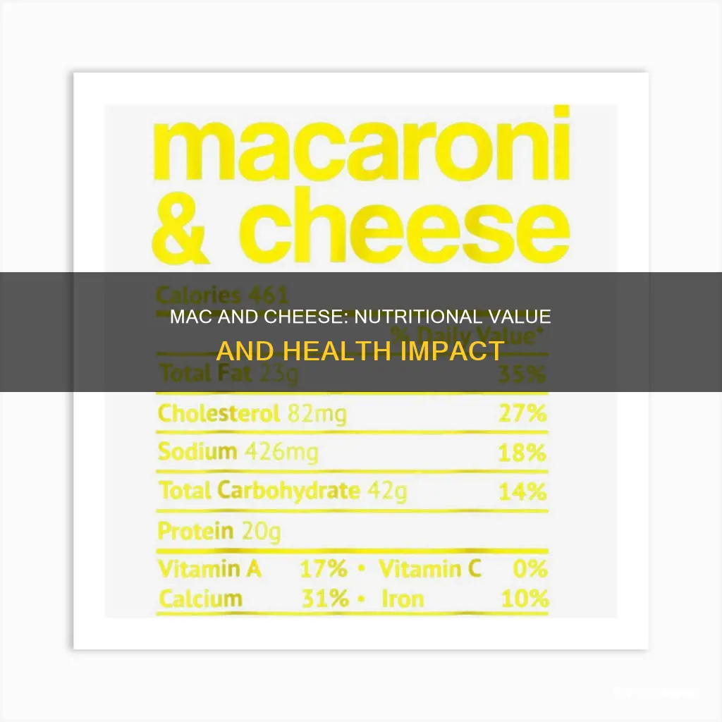 how unhealthy is macaroni and cheese