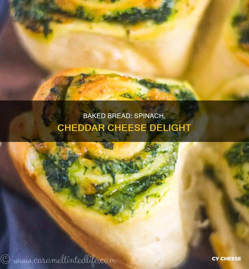 how would baked bread with spinach and cheddar cheese
