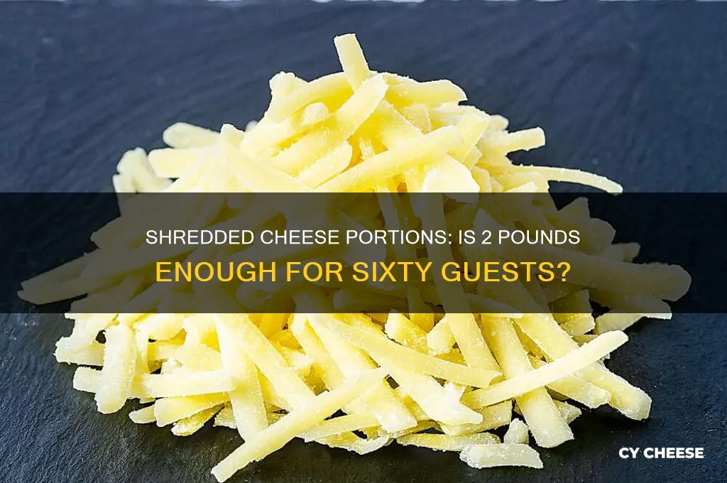 is 2lb of shreded cheese enough for sixty people