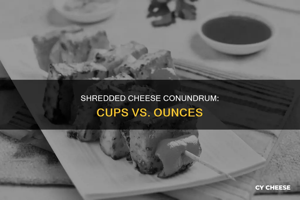 is 8oz of shredded cheese equal to 1 measuring cup