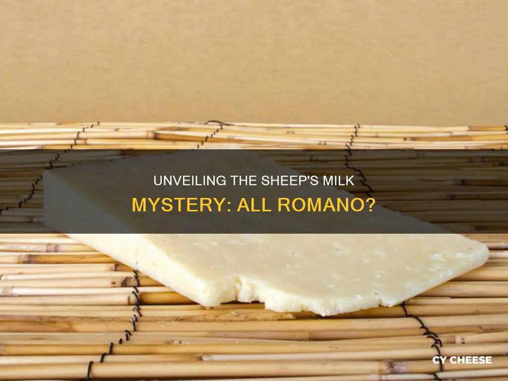 is all romano cheese made from sheep