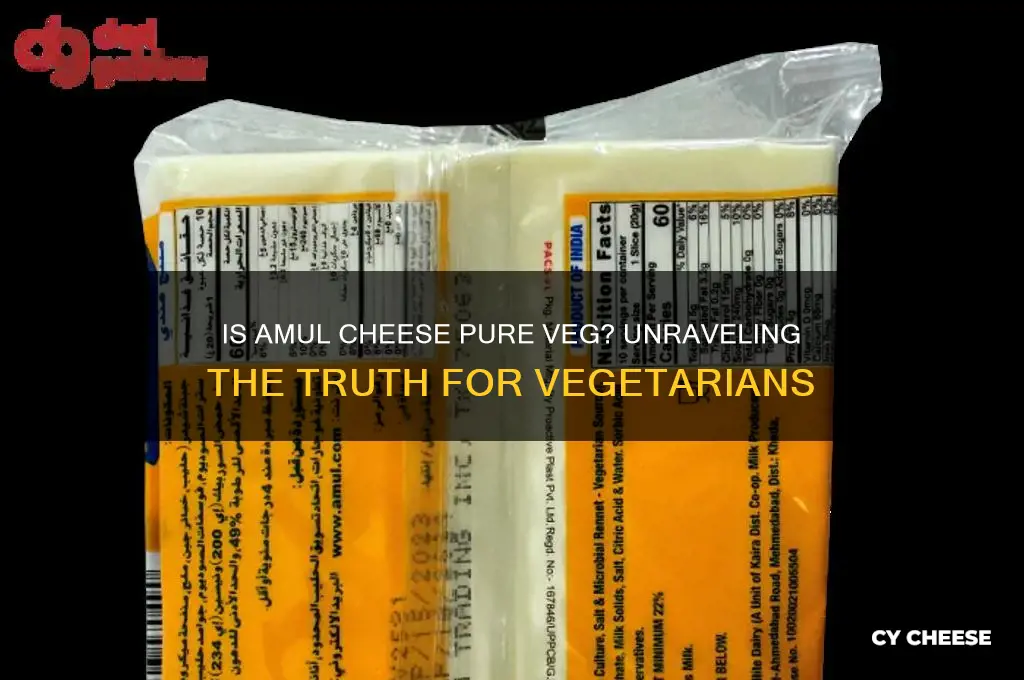 is amul cheese pure veg