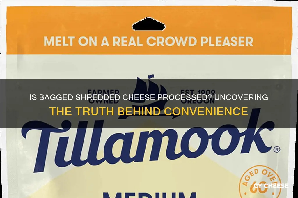 is bagged shredded cheese processed