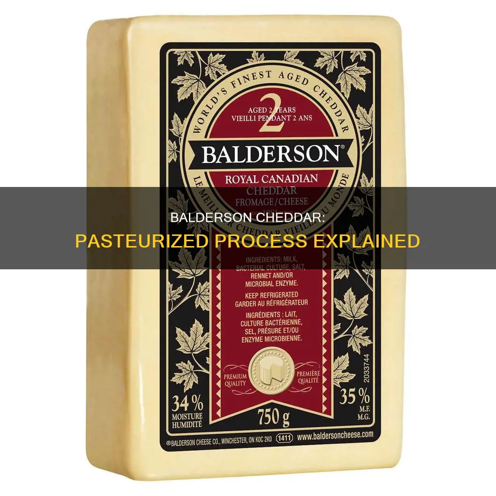 is balderson cheddar cheese pasteurized