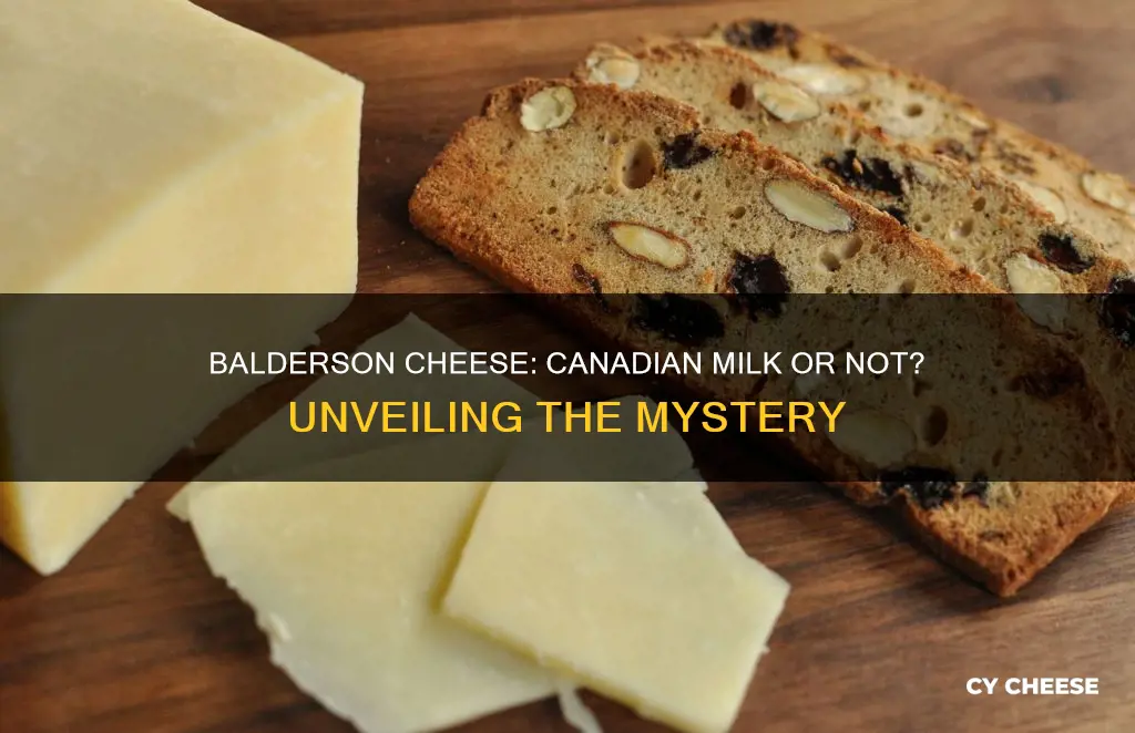 is balderson cheese made with canadian milk