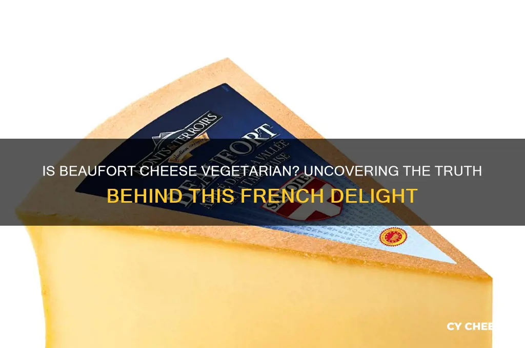 is beaufort cheese vegetarian