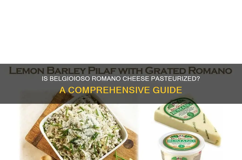 is belgioioso romano cheese pasteurized
