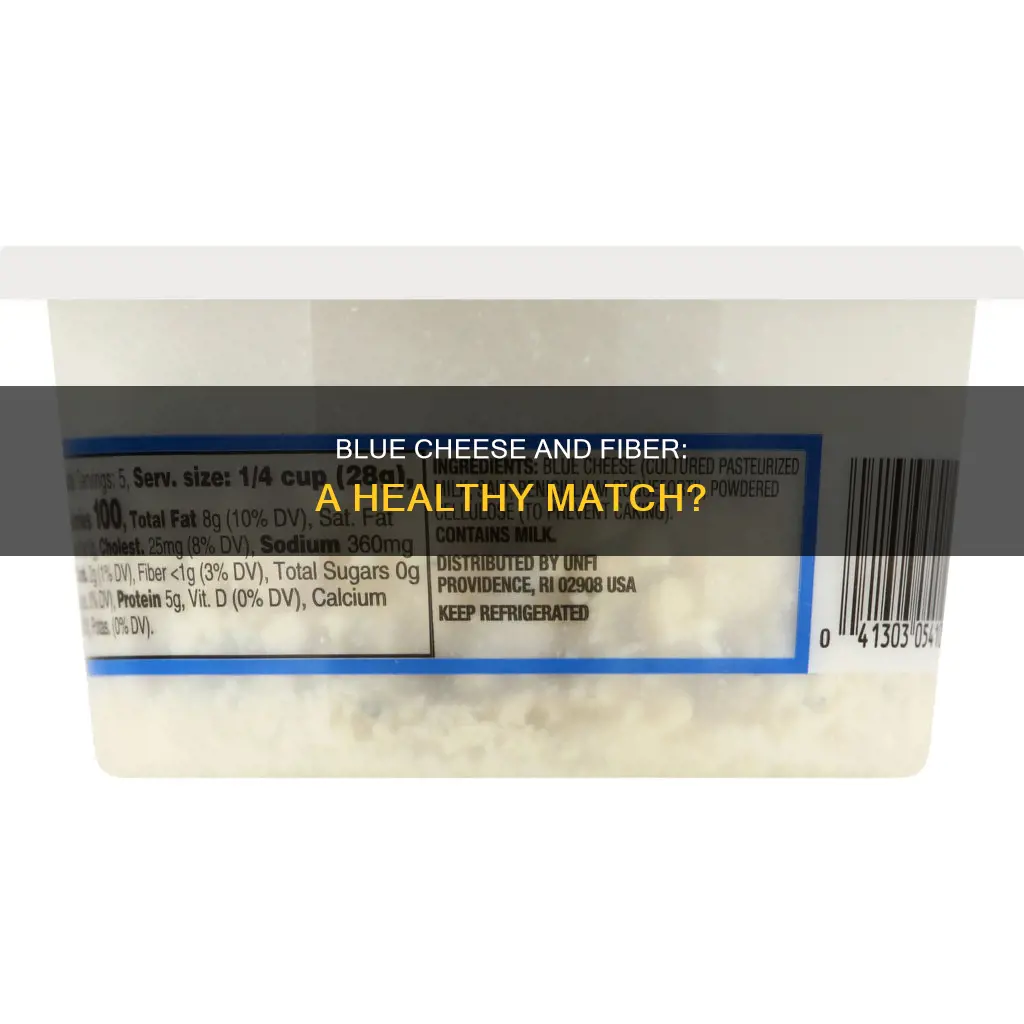 is blue cheese high in fiber