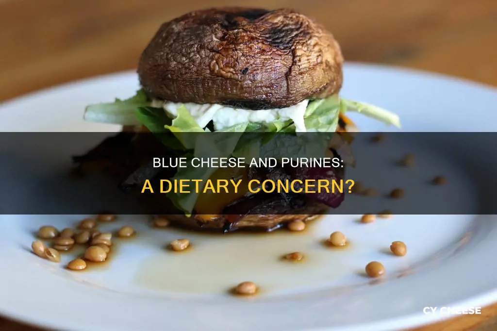 is blue cheese high in purines