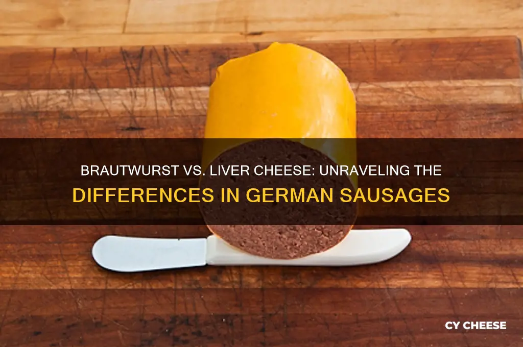 is brautwurst and liver cheese the same thing
