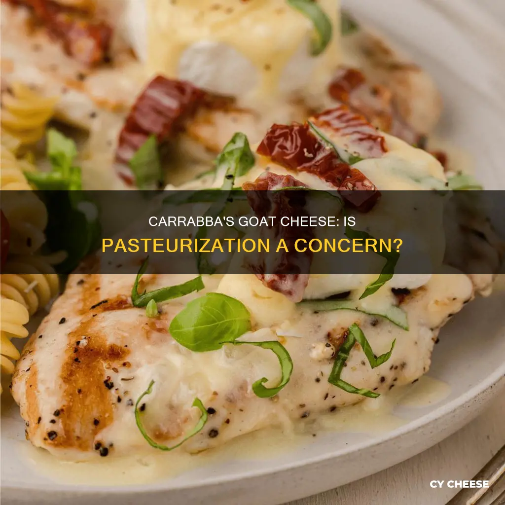 is carrabba goat cheese pasteurized
