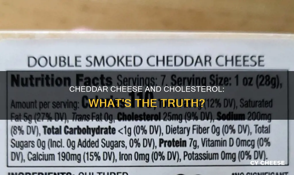 is cheddar cheese cholesterol free