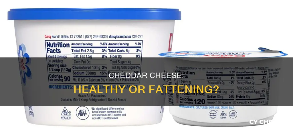 is cheddar cheese fattening