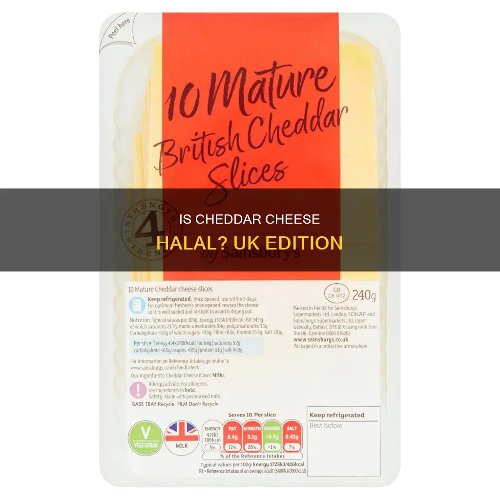 is cheddar cheese halal uk