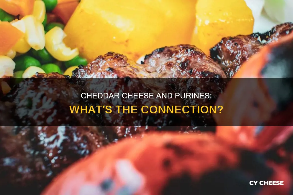 is cheddar cheese high in purines