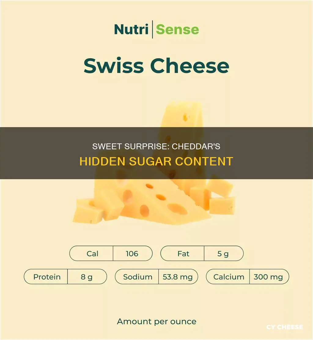 is cheddar cheese high in sugar