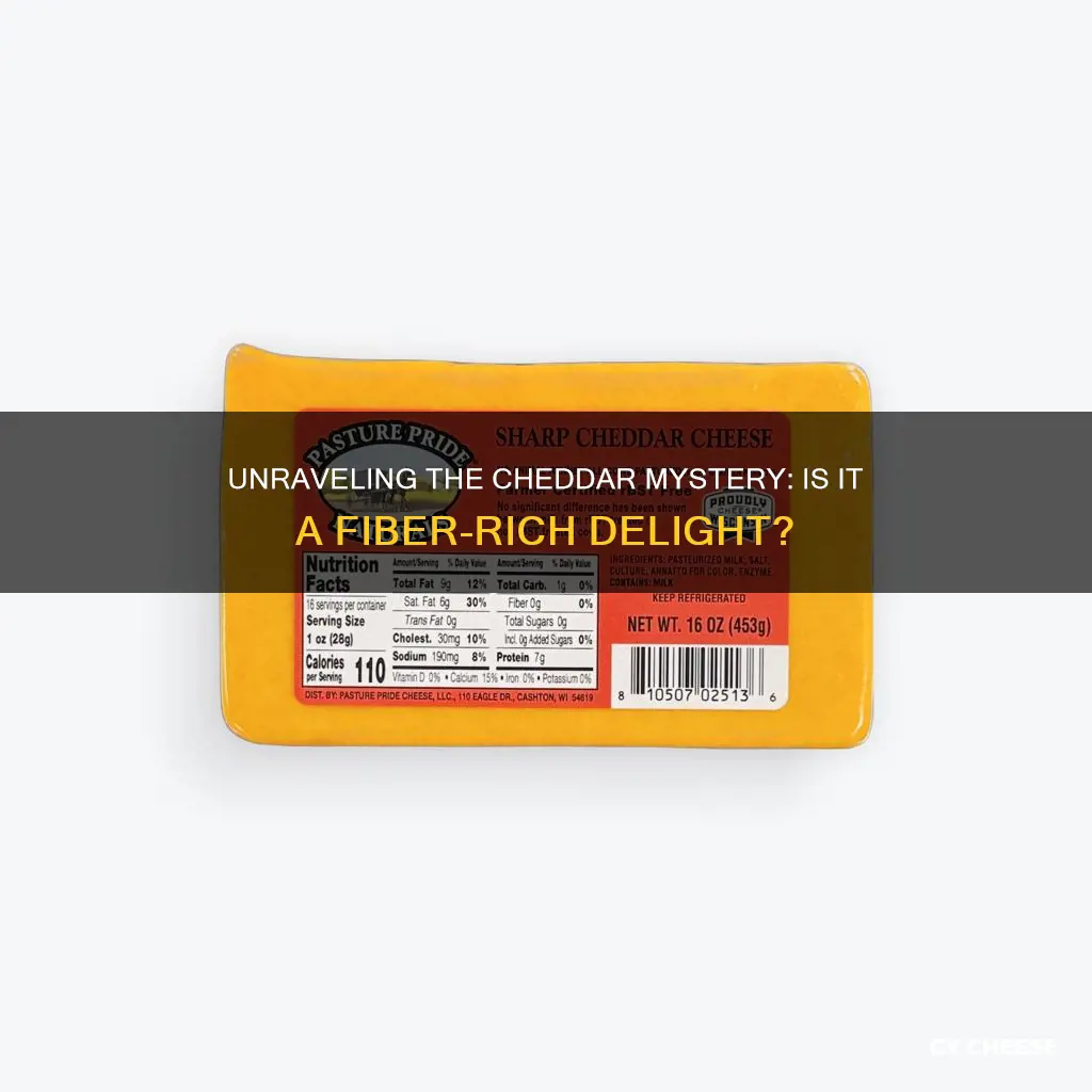 is cheddar cheese low fiber