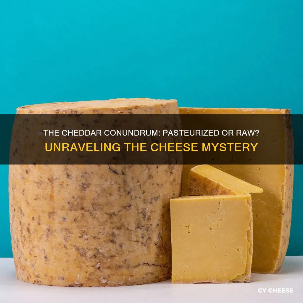 is cheddar cheese made from pasteurised milk