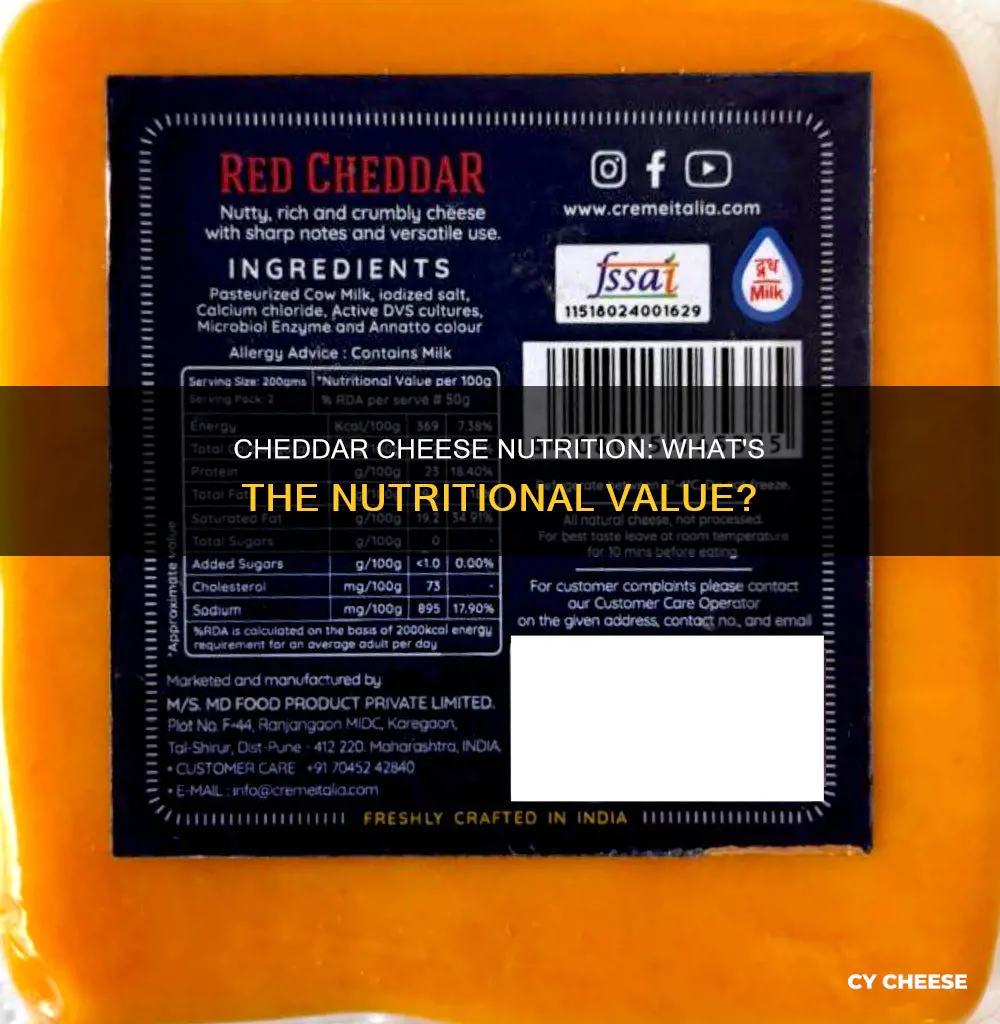 is cheddar cheese nutrition