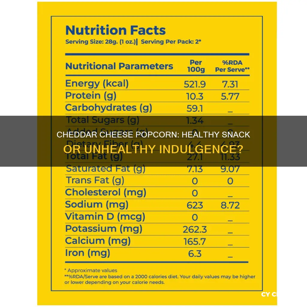 is cheddar cheese popcorn healthy