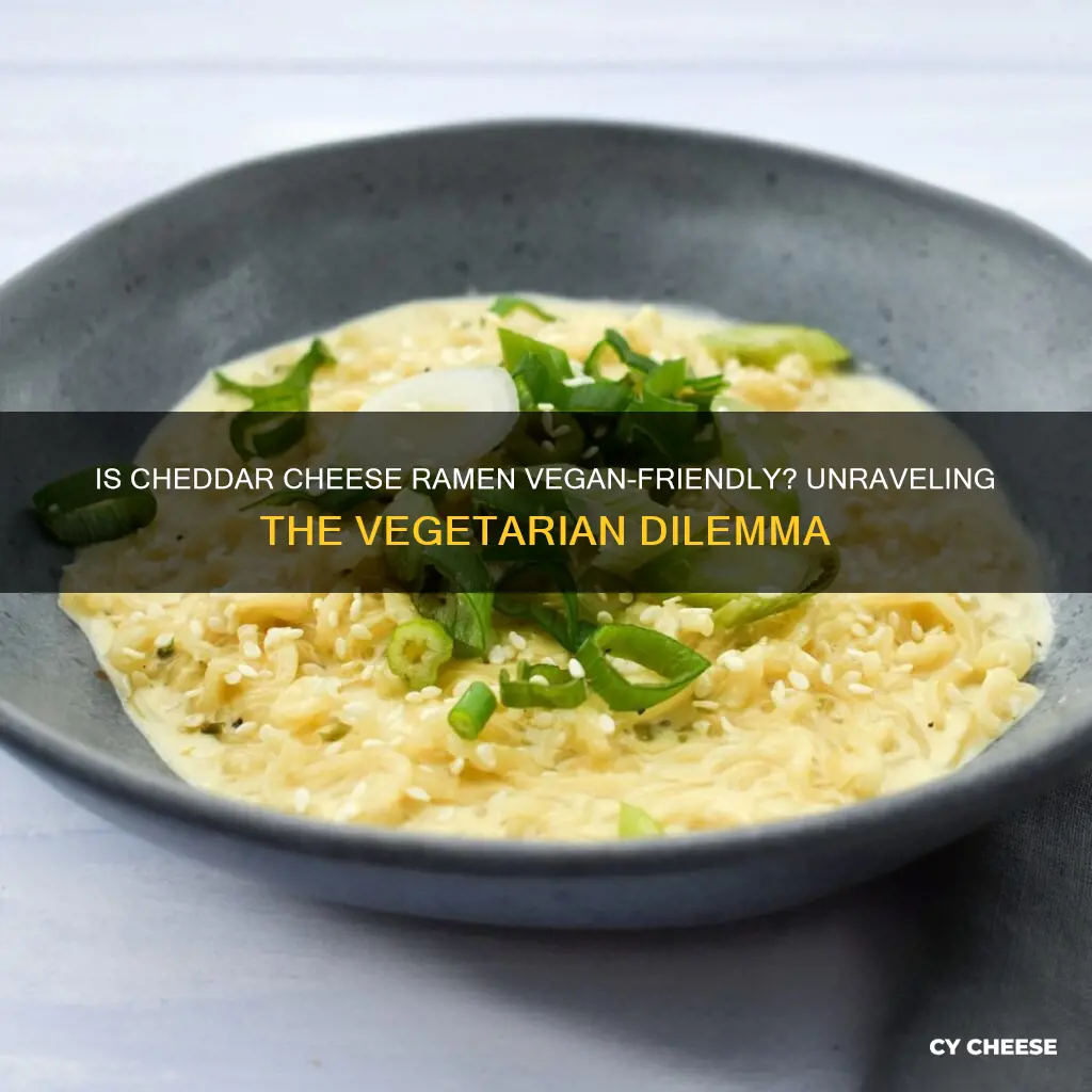 is cheddar cheese ramen vegetarian