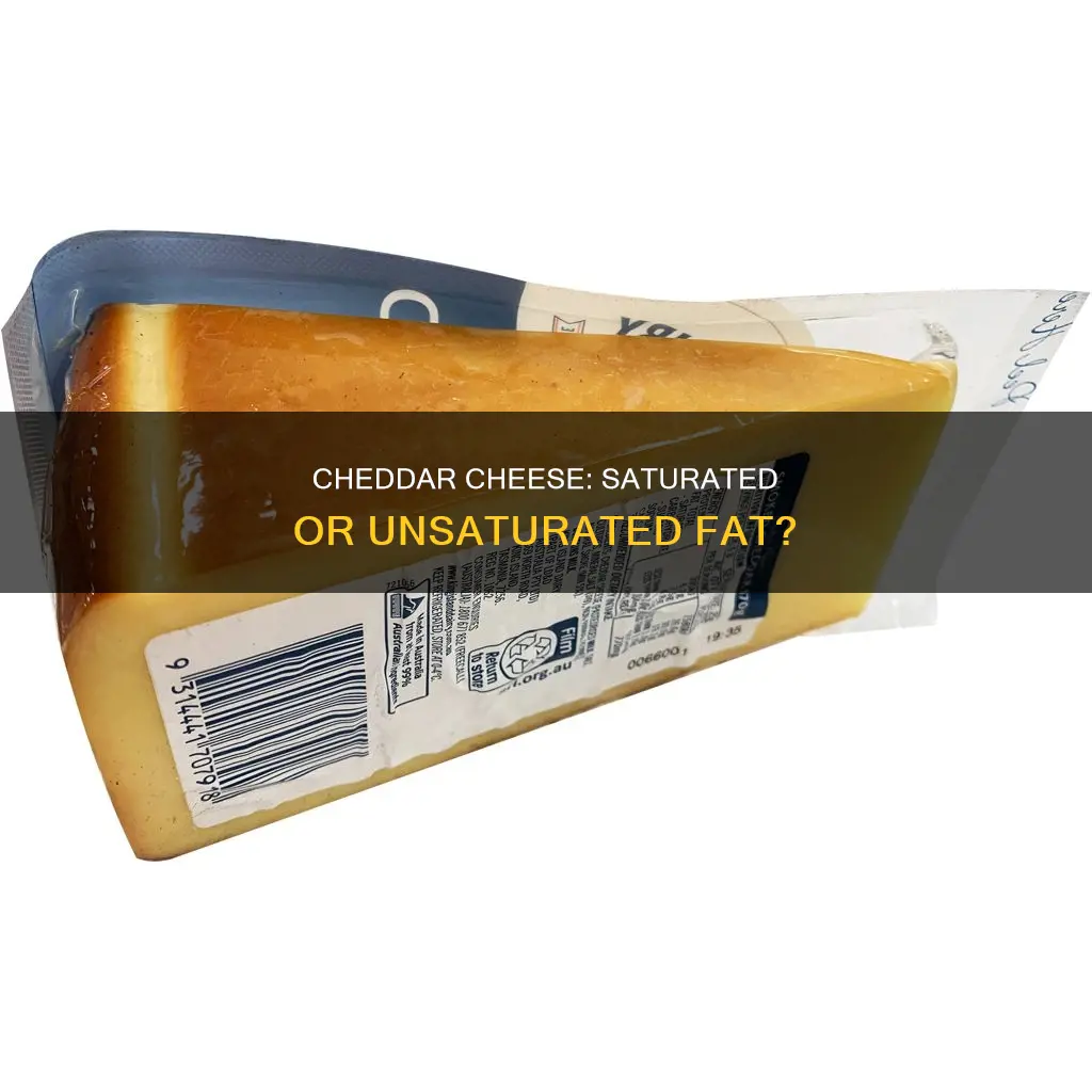 is cheddar cheese saturated or unsaturated
