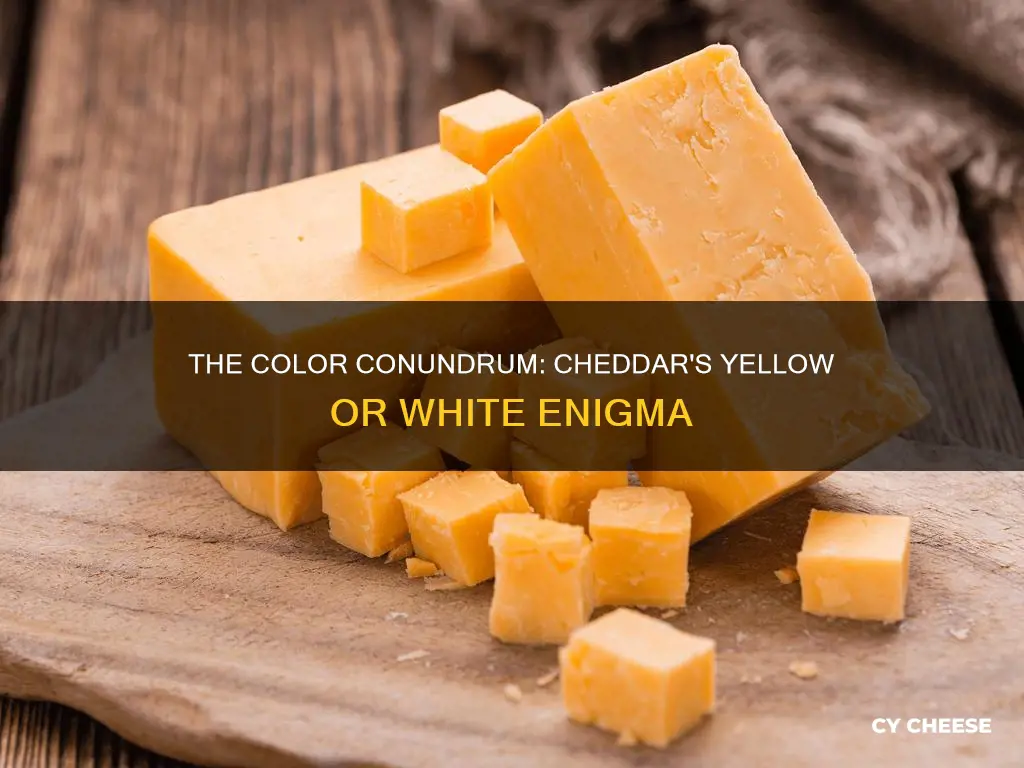 is cheddar cheese white or yellow