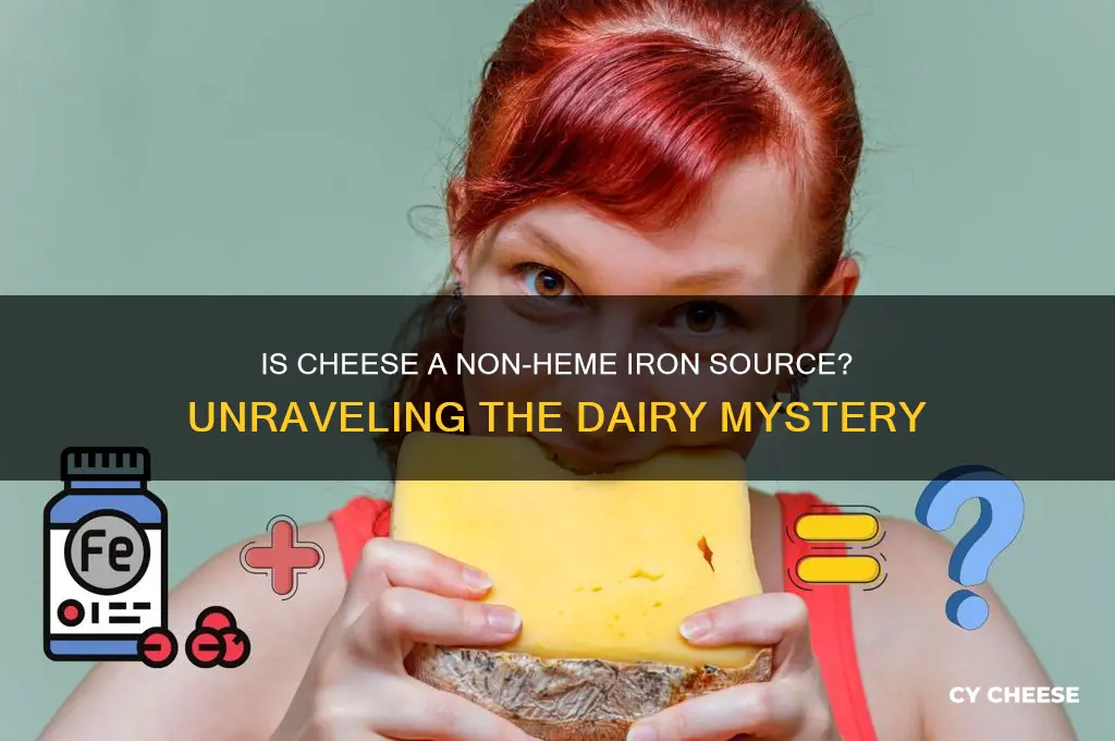 is cheese a non-heme source of iron