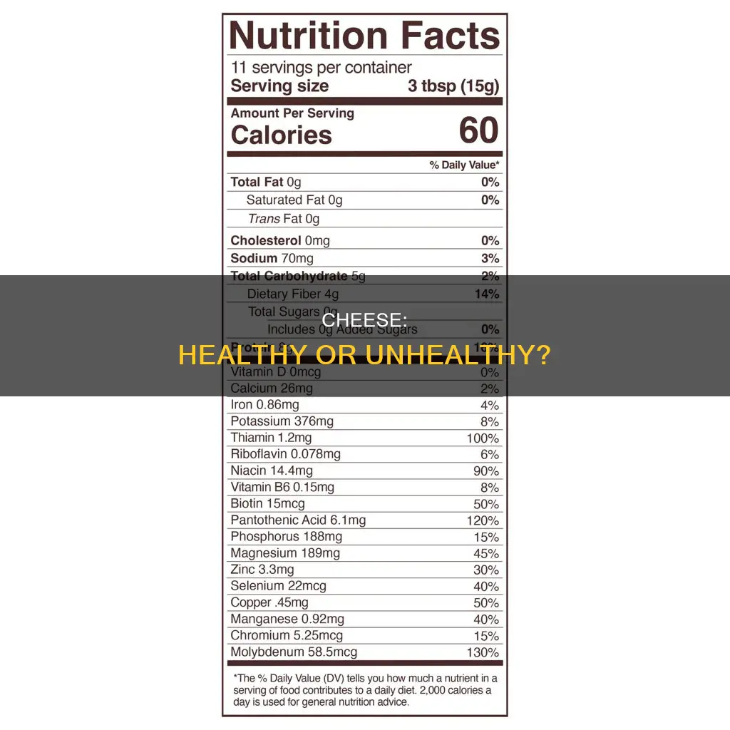 is cheese healthy or unhealthy