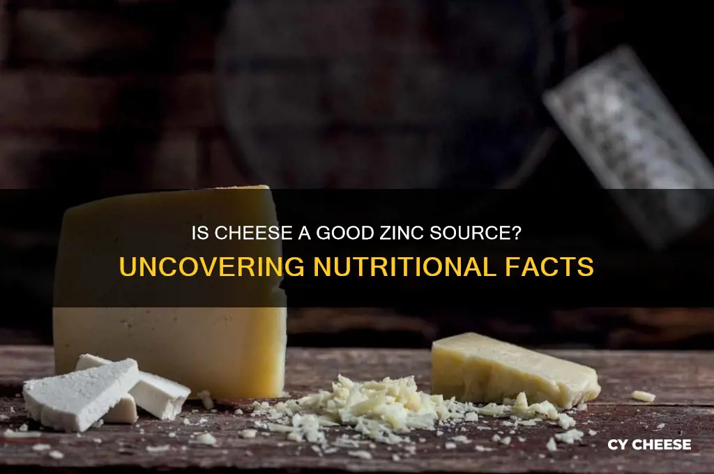 is cheese high in zinc