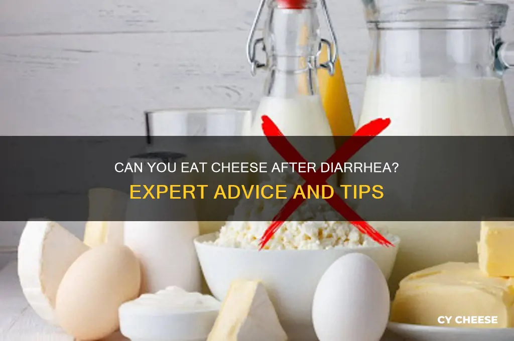 is cheese ok after diarrhea