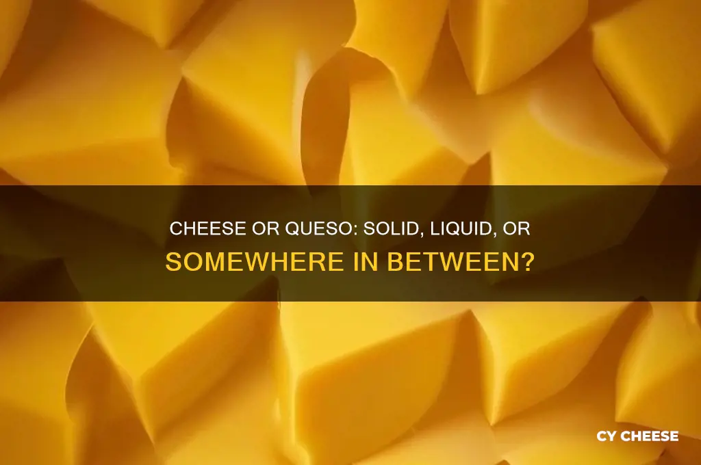 is cheese or queso a solid or liquid