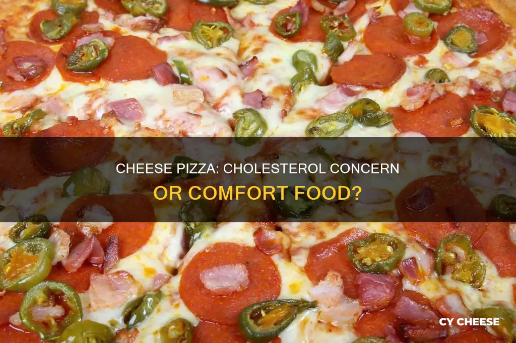 is cheese pizza high in cholesterol