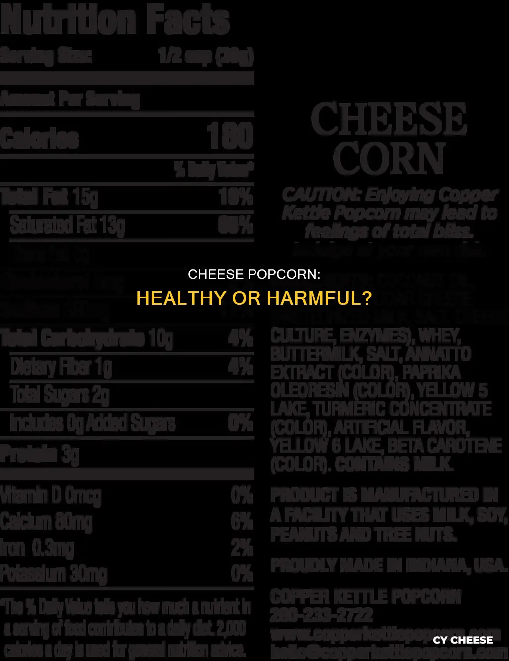 is cheese popcorn bad for you